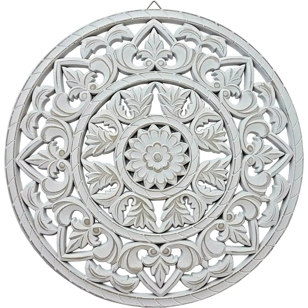 Wooden picture wall mural wood white ornament wall ornament wall decoration 35 cm shabby