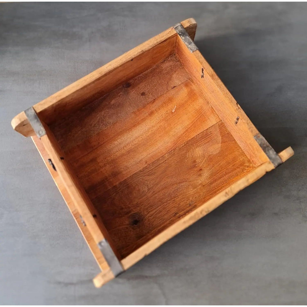 Tray brick-shaped box wooden box recycled wood country house box 31x25 cm