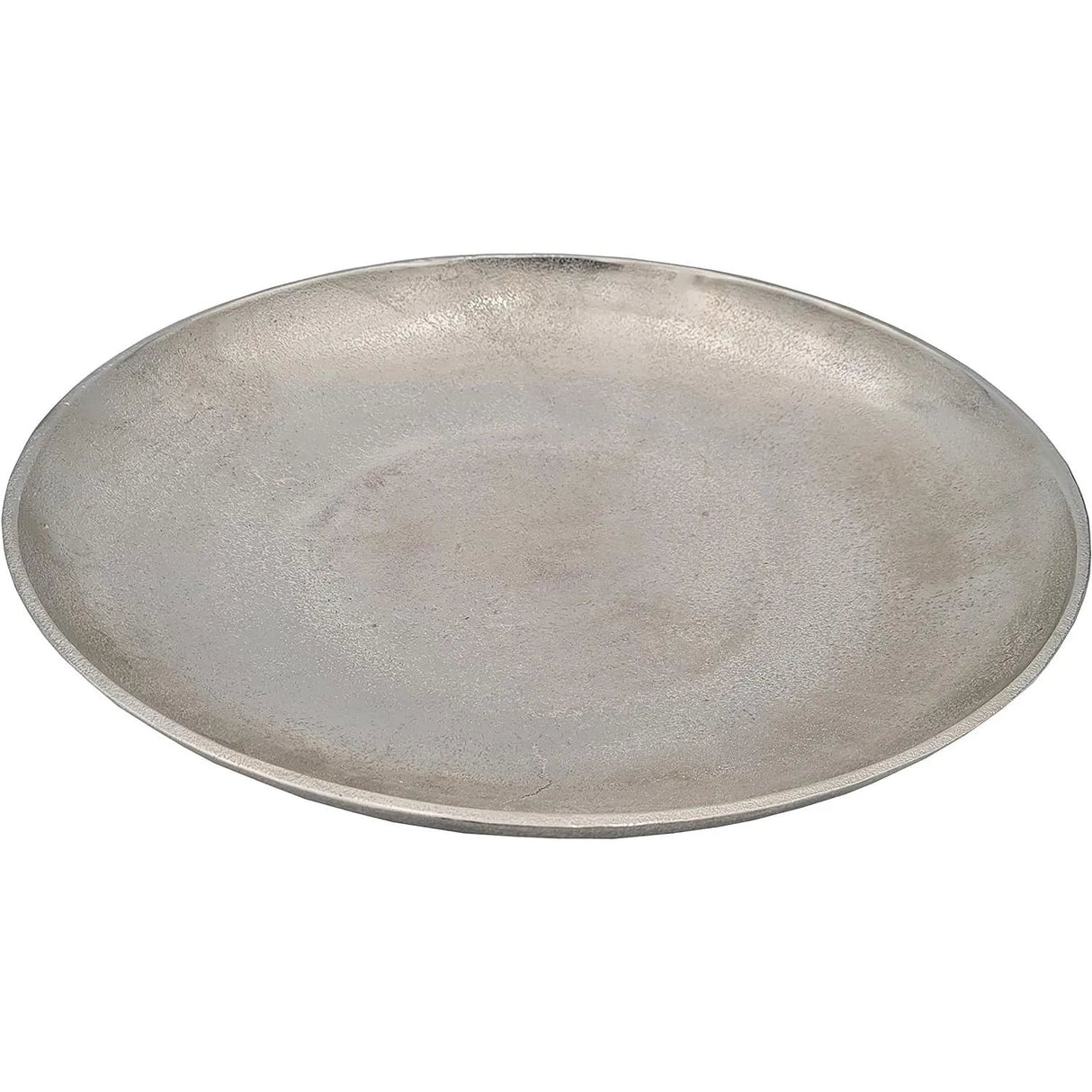 Decorative bowl MILA silver metal bowl decorative plate candle bowl Ø 38 cm