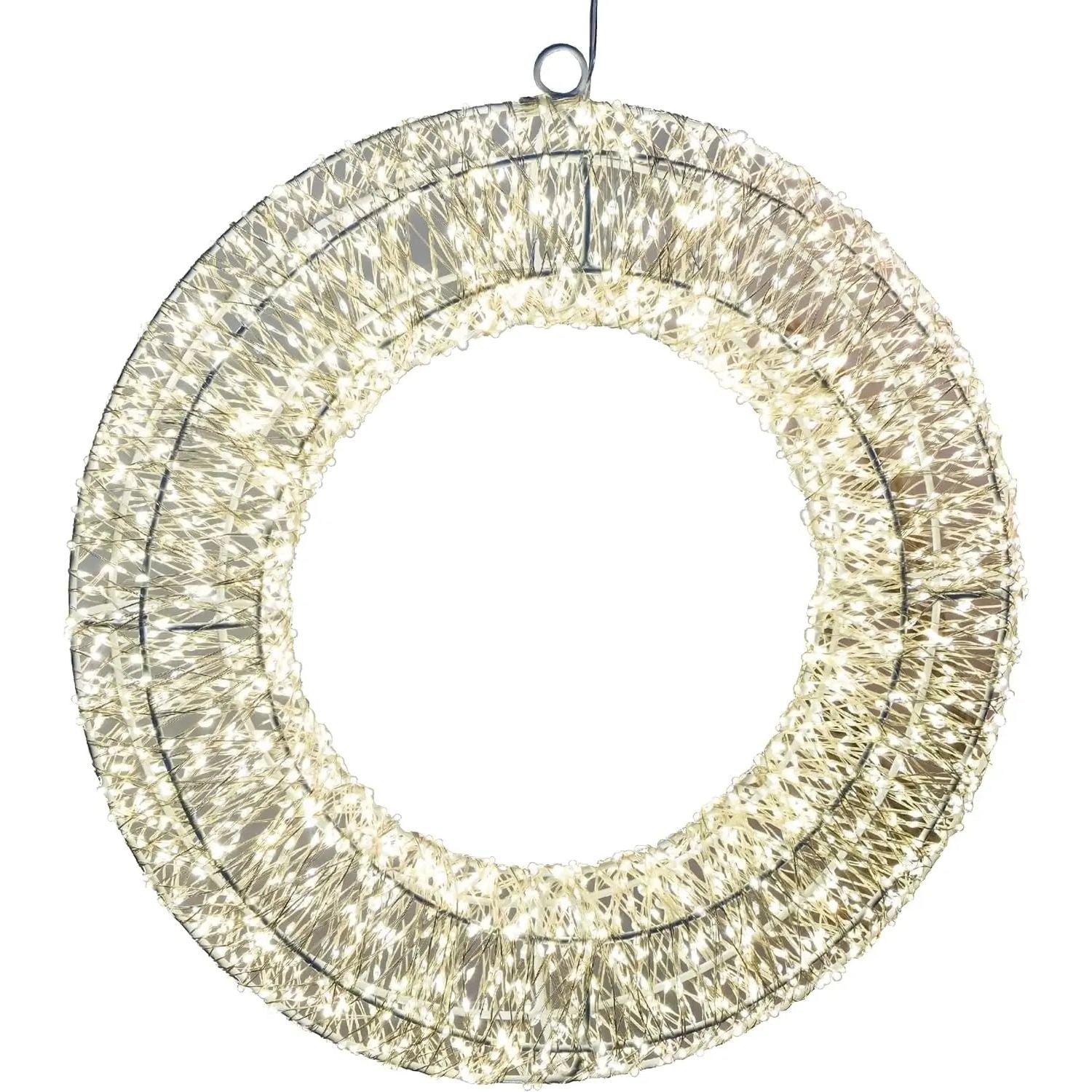 Wreath LED timer Christmas wreath door wreath Christmas decoration warm white in&outdoor 38cm