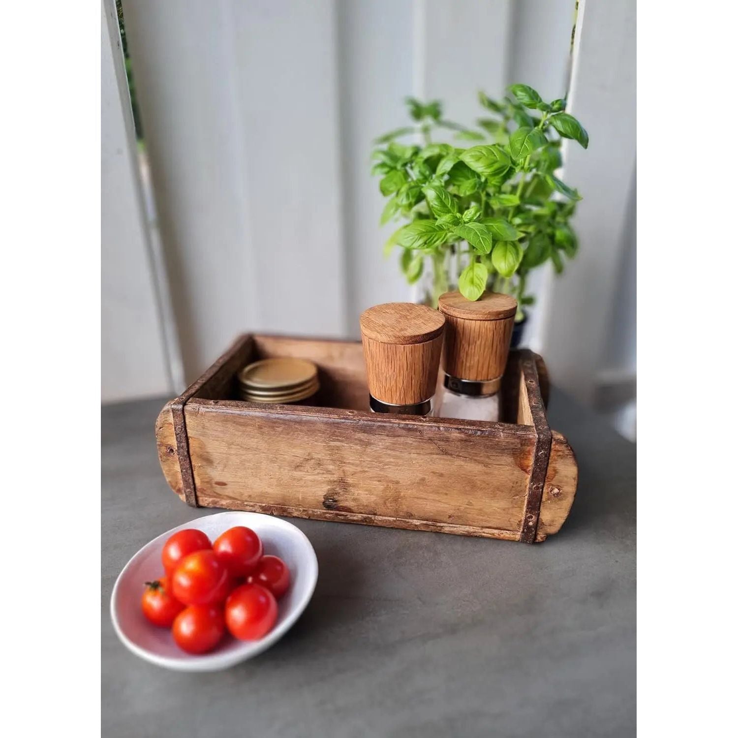 Wooden box brick shape brick shape box recycled wood box 30 cm