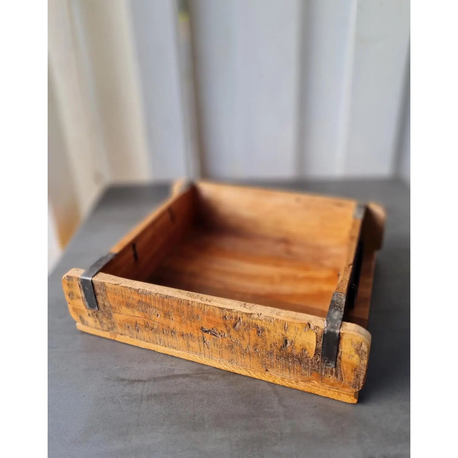 Tray brick-shaped box wooden box recycled wood country house box 31x25 cm