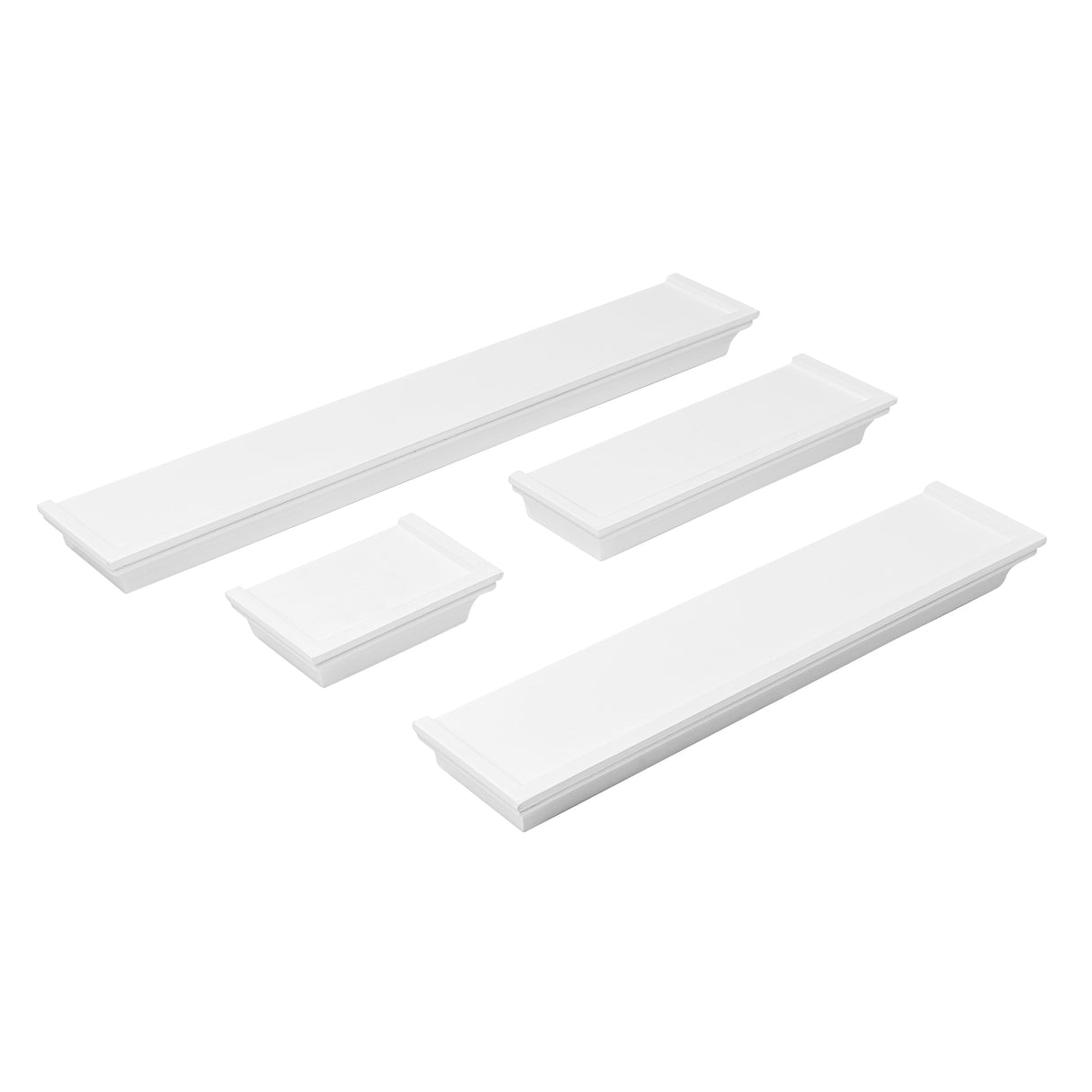 Wall shelf white country house bookcase 15-61 cm wall board hanging shelf floating shelf