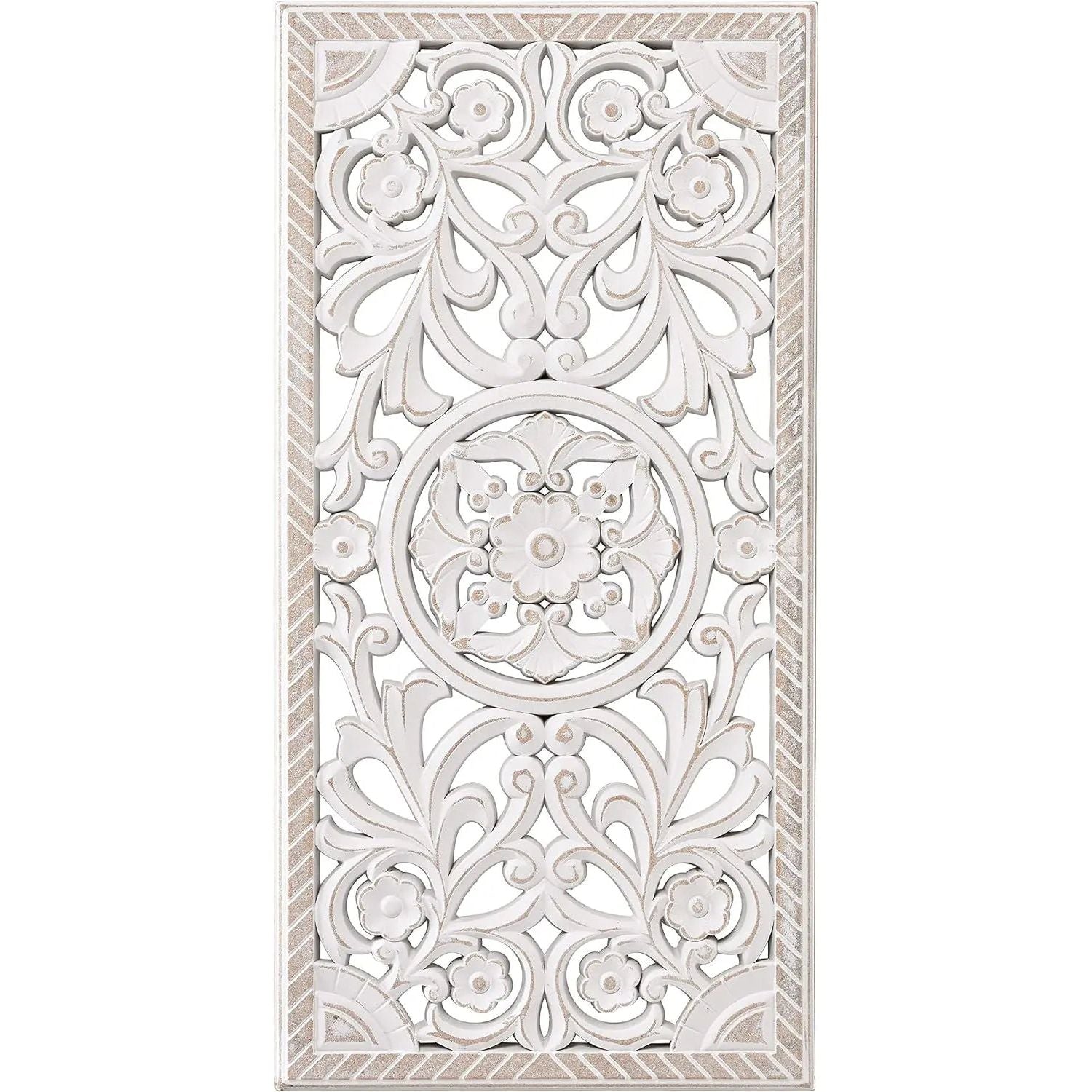 Wall ornament wood white 60x30 cm shabby country house ornament wooden ornament wooden picture