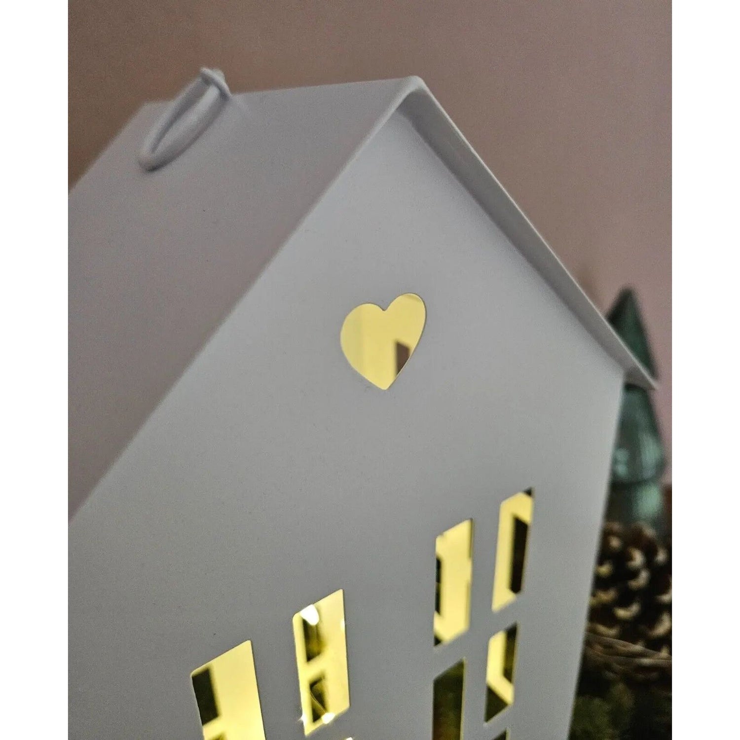 3 lantern houses lantern lanterns houses lantern house metal white SET of 3