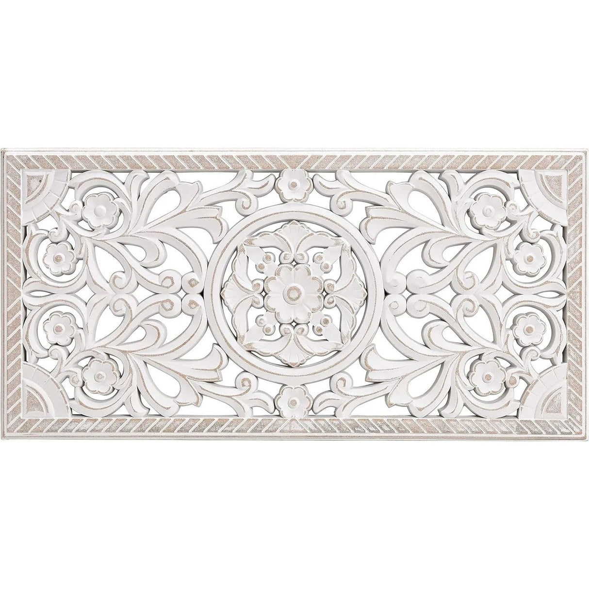 Wall ornament wood white 60x30 cm shabby country house ornament wooden ornament wooden picture