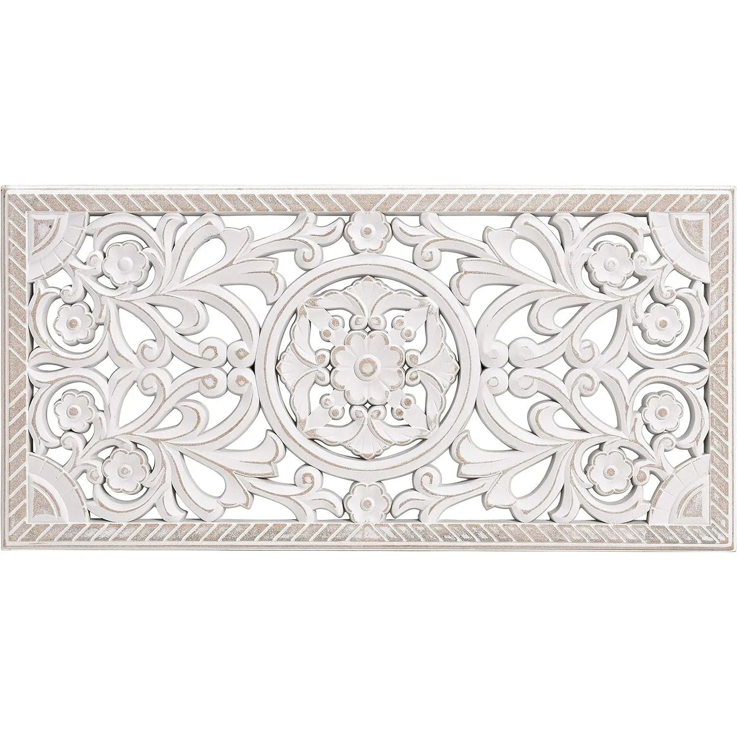 Wall ornament wood white 60x30 cm shabby country house ornament wooden ornament wooden picture