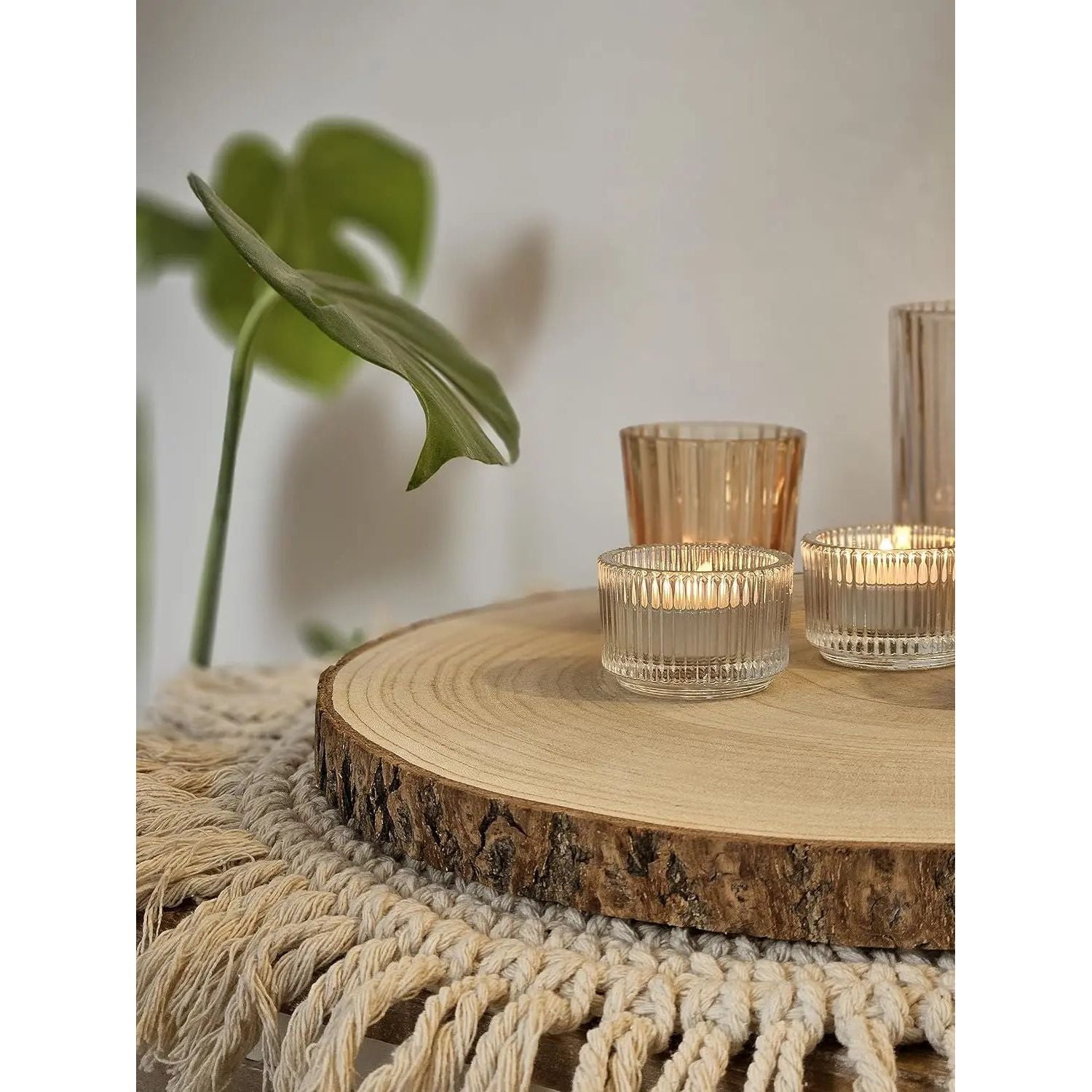 Tree disc board wood wooden board decorative board tray table decoration wooden disc Ø 23 -