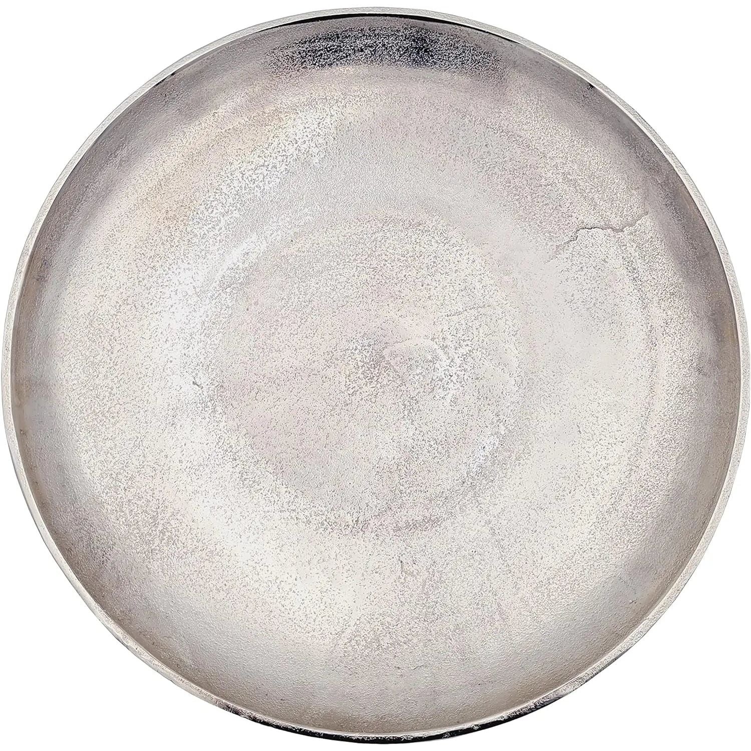 Decorative bowl MILA silver metal bowl decorative plate candle bowl Ø 38 cm