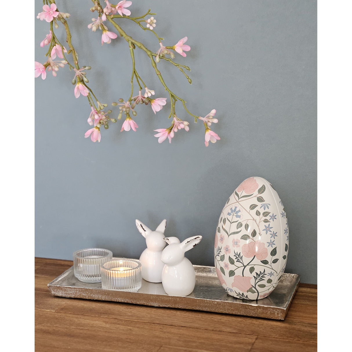 Tray decorative plate silver metal solid table decoration bowl decorative bowl decorative tray 30 x 15 cm