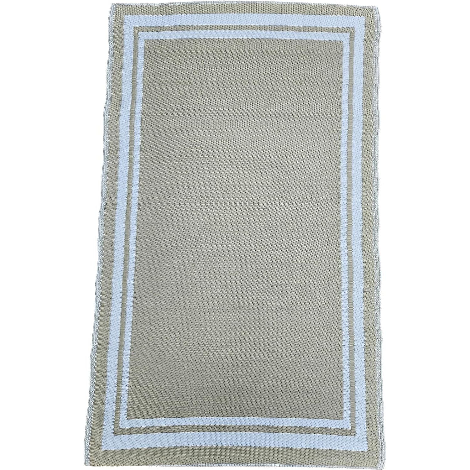 Carpet outdoor balcony carpet outside balcony terrace beige white 150 x 90 cm