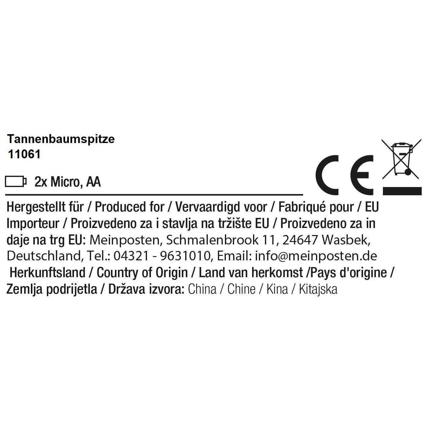 Christmas tree topper 35cm tree topper Christmas metal glitter LED star B-STOCK