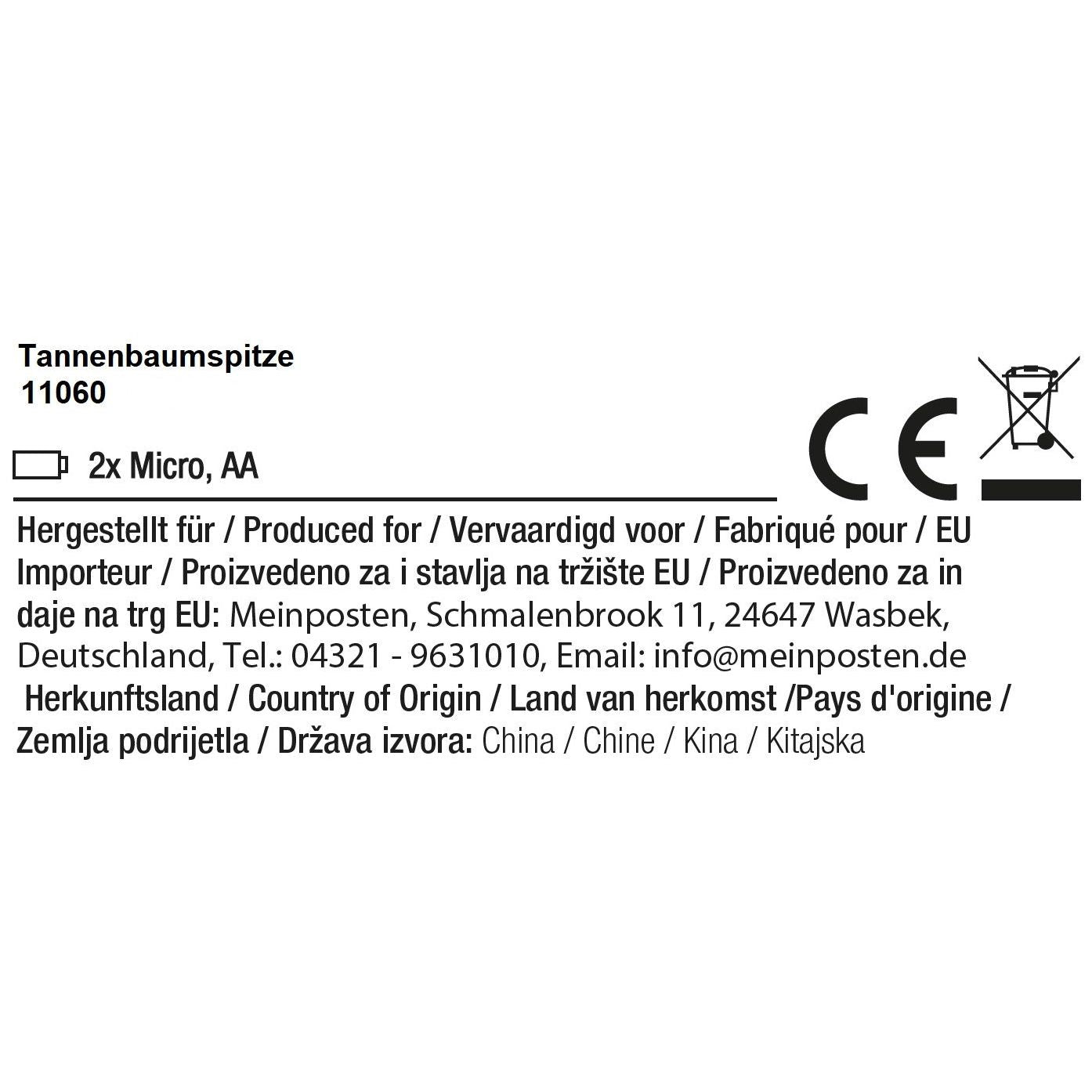 Christmas tree topper 35cm tree topper Christmas metal glitter LED star B-STOCK