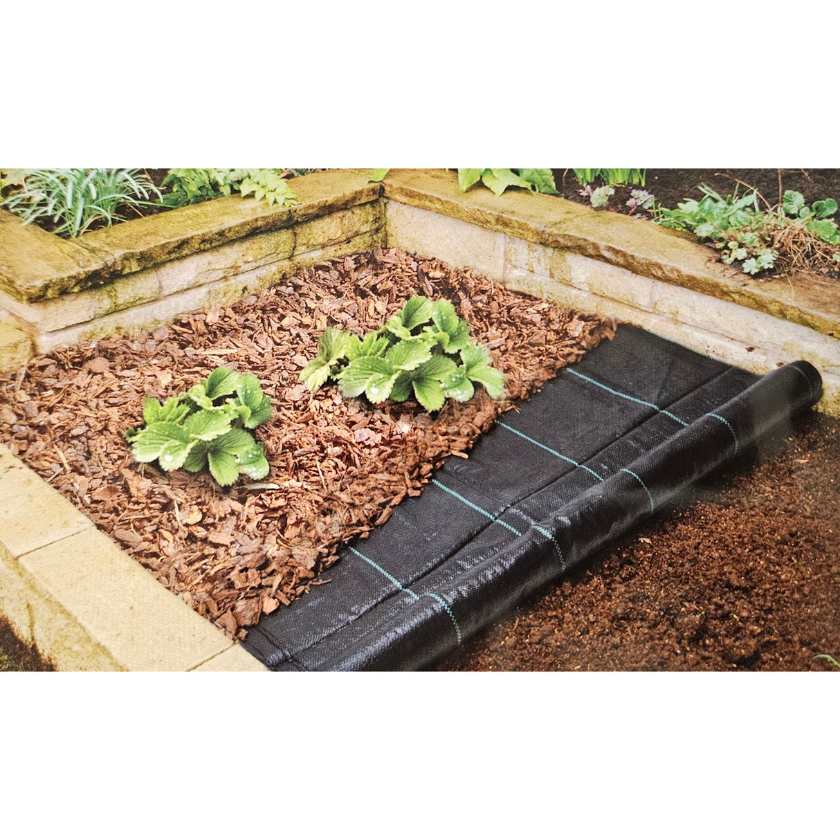 Weed control fabric, anti-weed cloth, garden fleece, tear-resistant, water-permeable, 100x1000cm