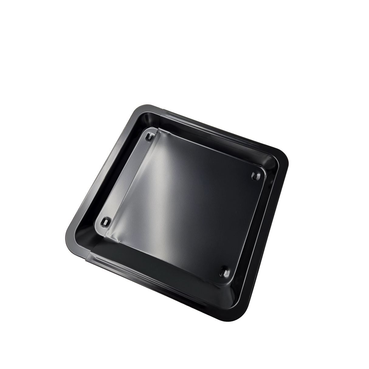 Extendable baking tray, non-stick coated, carbon steel, metal, 33 x 33 - 52 cm, black