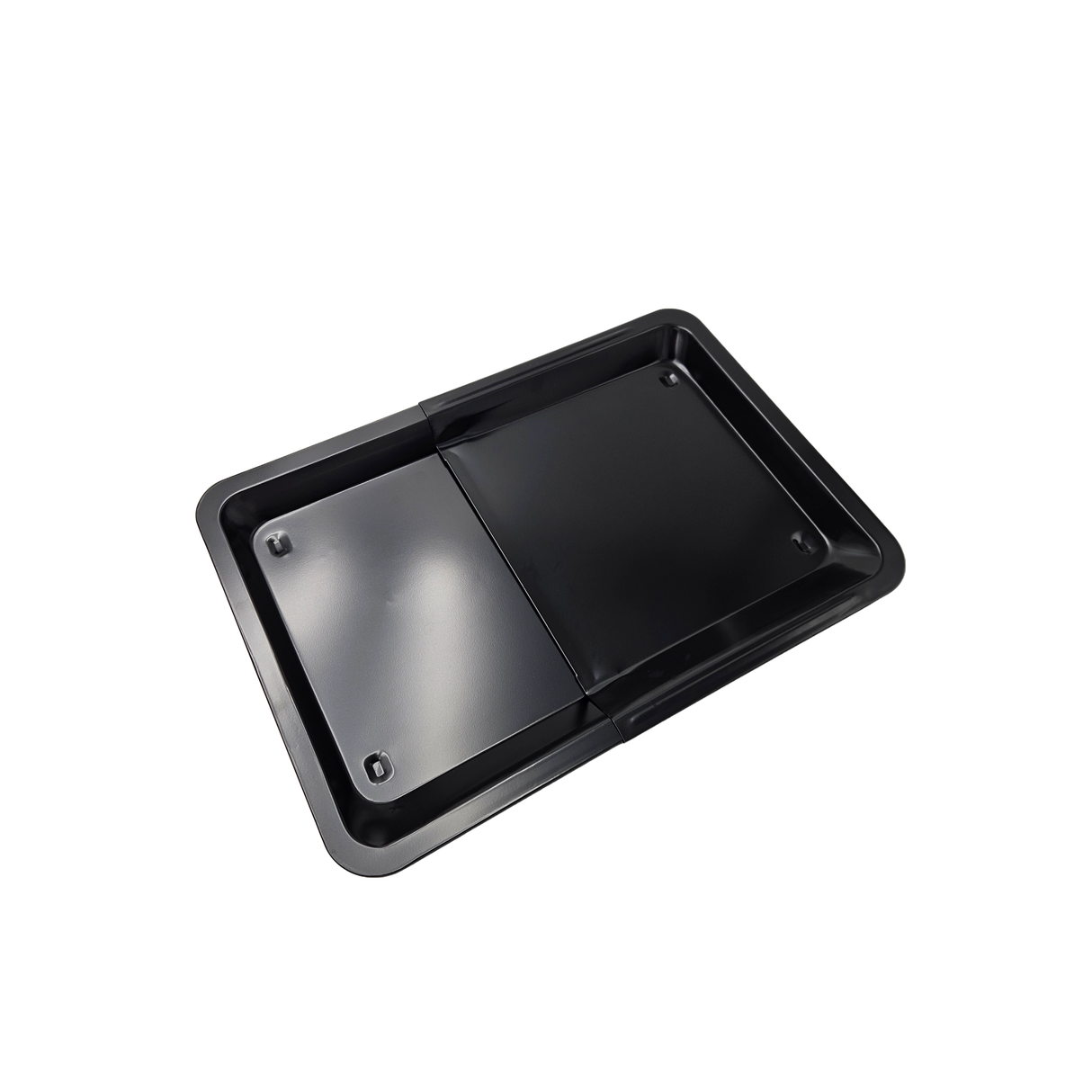 Extendable baking tray, non-stick coated, carbon steel, metal, 33 x 33 - 52 cm, black