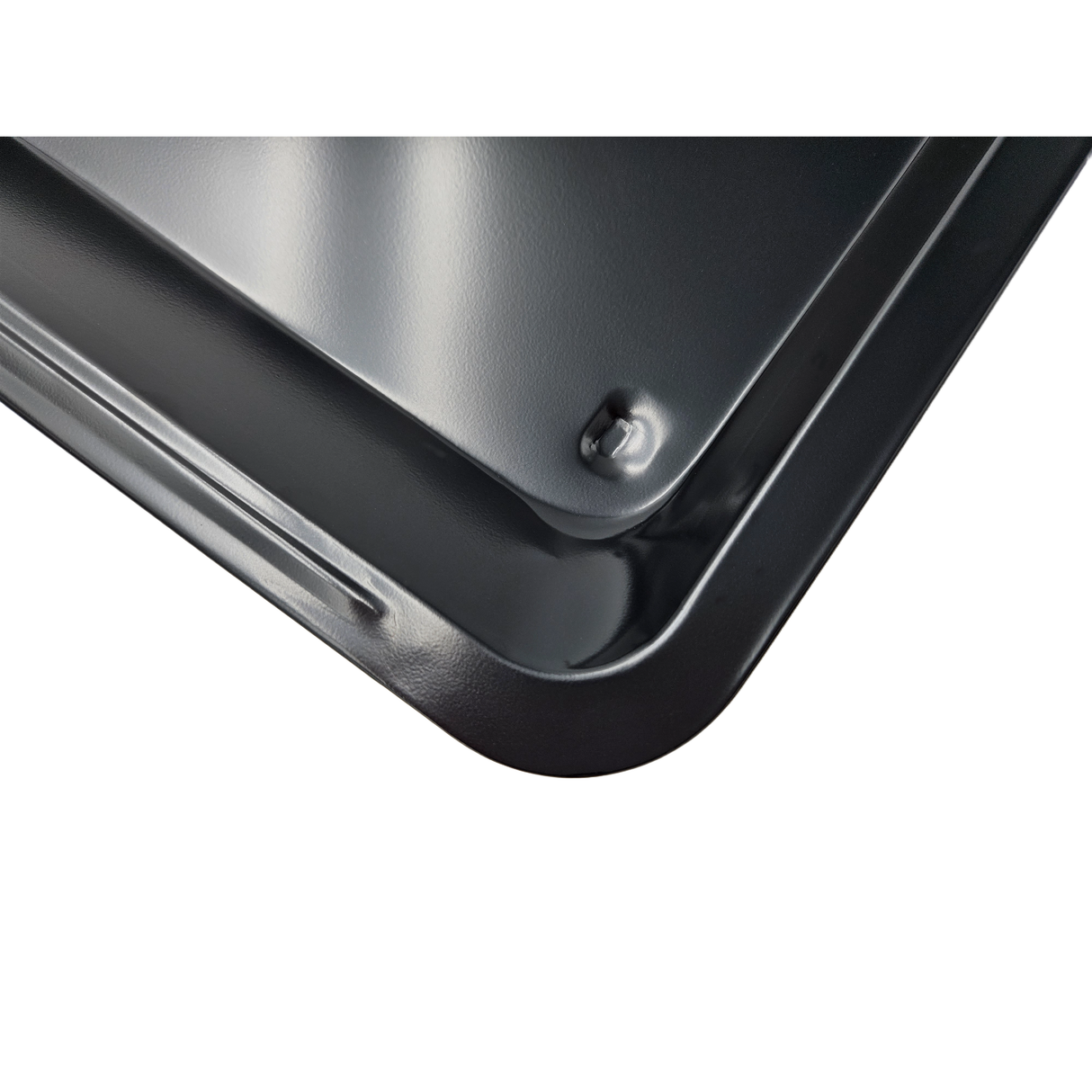 Extendable baking tray, non-stick coated, carbon steel, metal, 33 x 33 - 52 cm, black