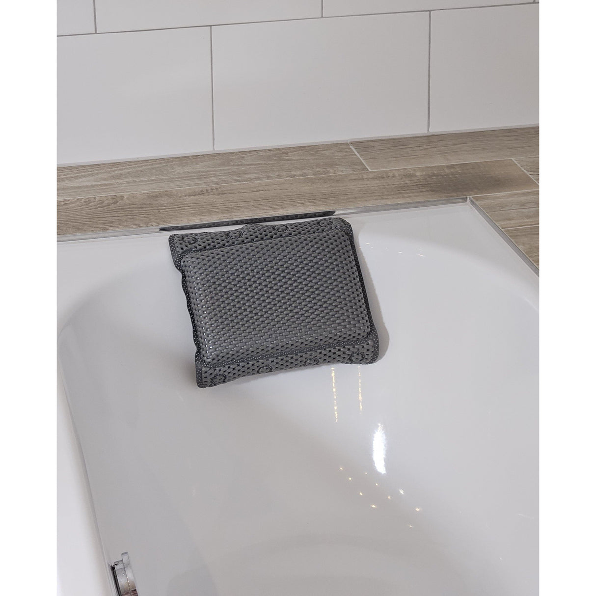 Bath pillow grey white blue bath pillow with suction cups spa bath pillow head pillow