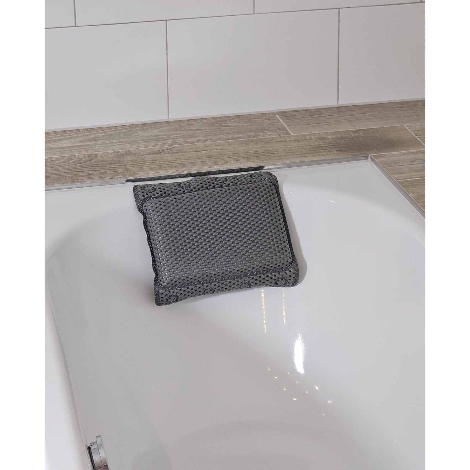 Bath pillow grey white blue bath pillow with suction cups spa bath pillow head pillow