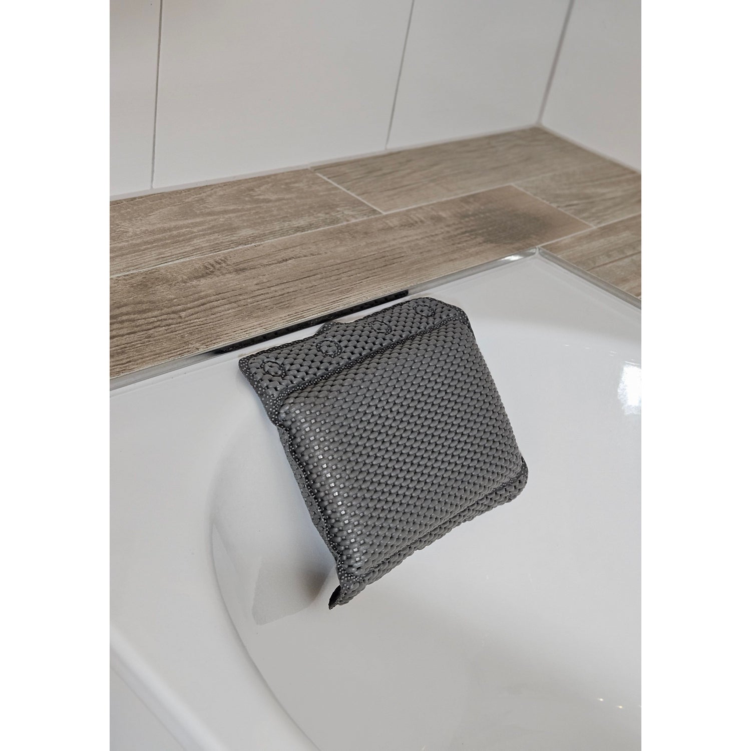 Bath pillow grey white blue bath pillow with suction cups spa bath pillow head pillow