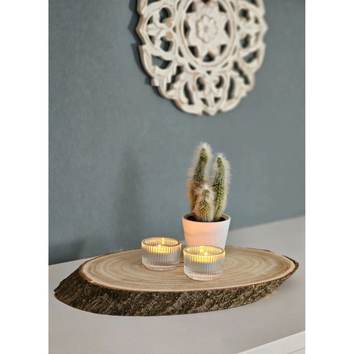 Tree disc board oval wood wooden board decorative board tray wooden disc Ø 20 - 23 cm