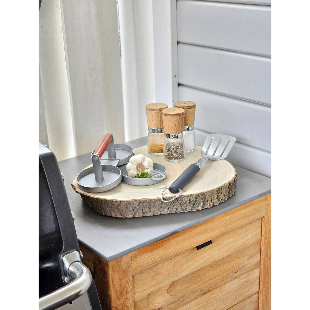 Tree disc wood wooden board bark craft board table decoration tray decoration Ø 36-45 cm