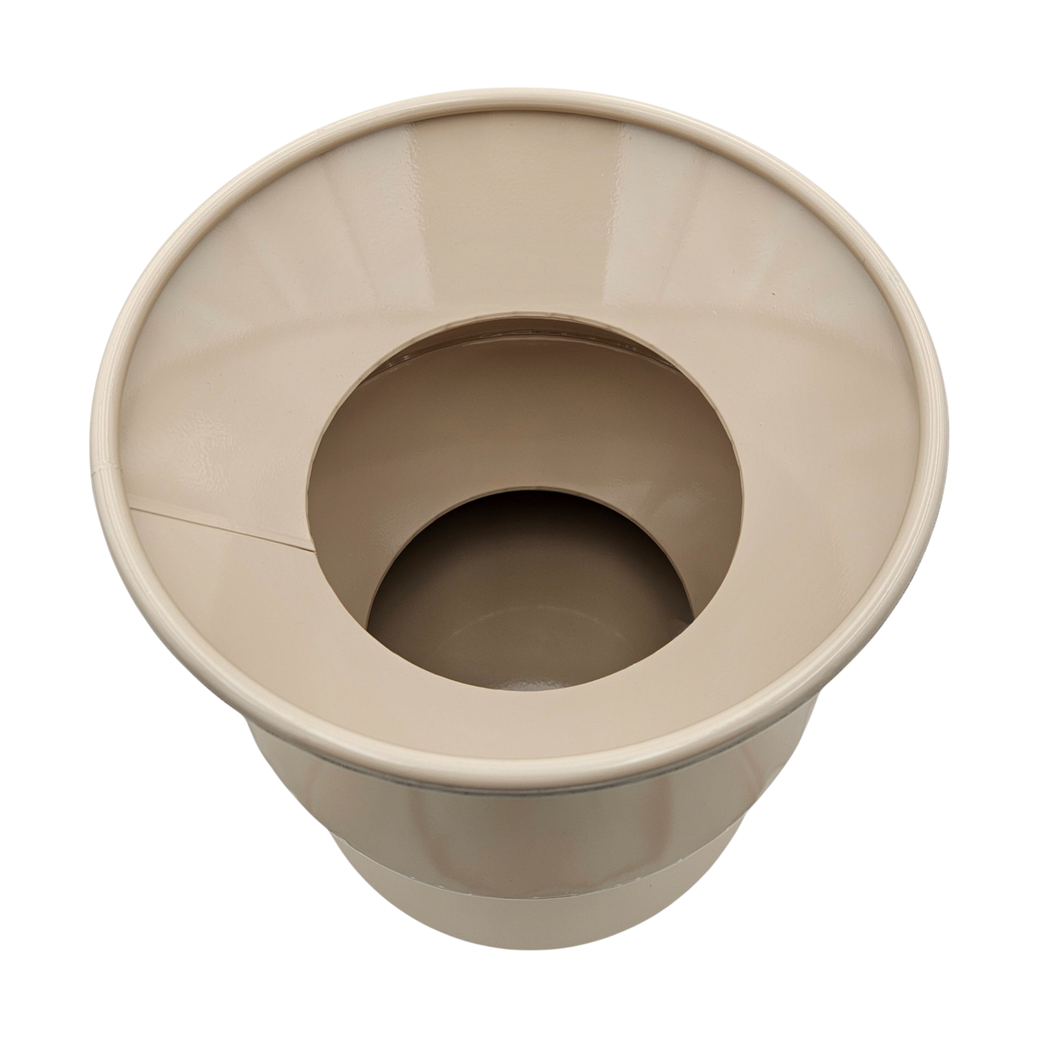 Couchtisch Beistelltisch beige 37x30 Retro Metalltisch rund kleiner Tisch Pflanztisch