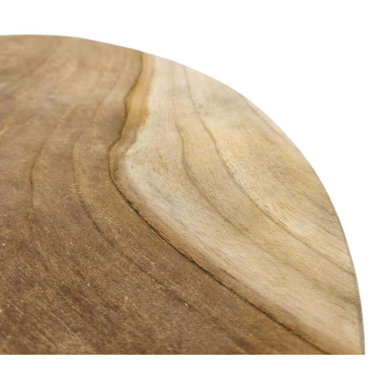 Side table teak wood table natural round decorative table plant table brown wood Ø30cm