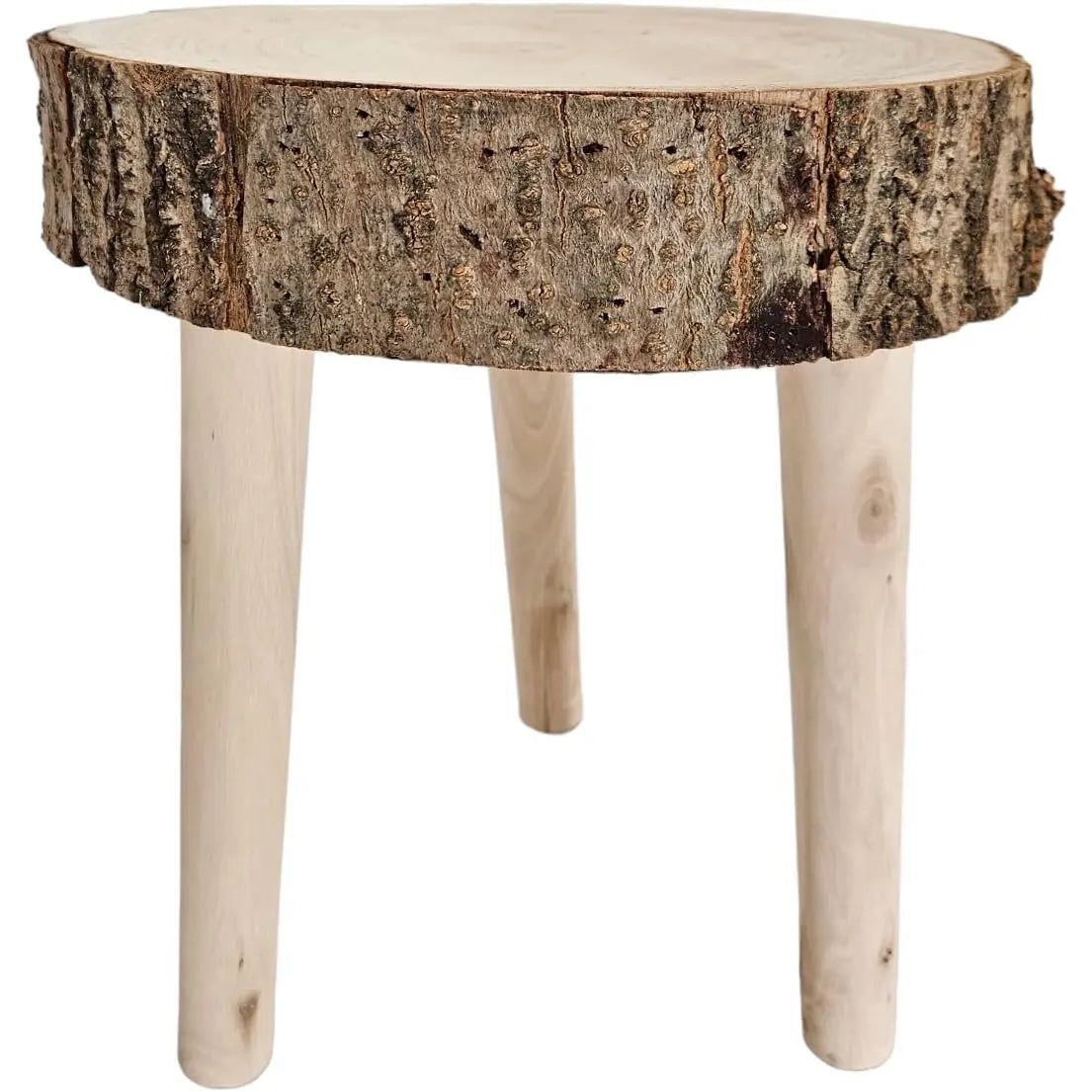 Side table table small coffee table stool plant stool tree slice wood