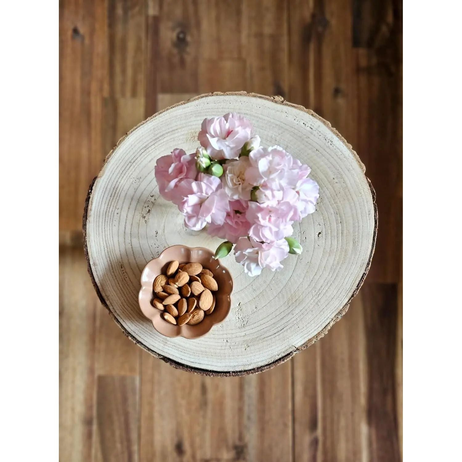 Side table table small coffee table stool plant stool tree slice wood