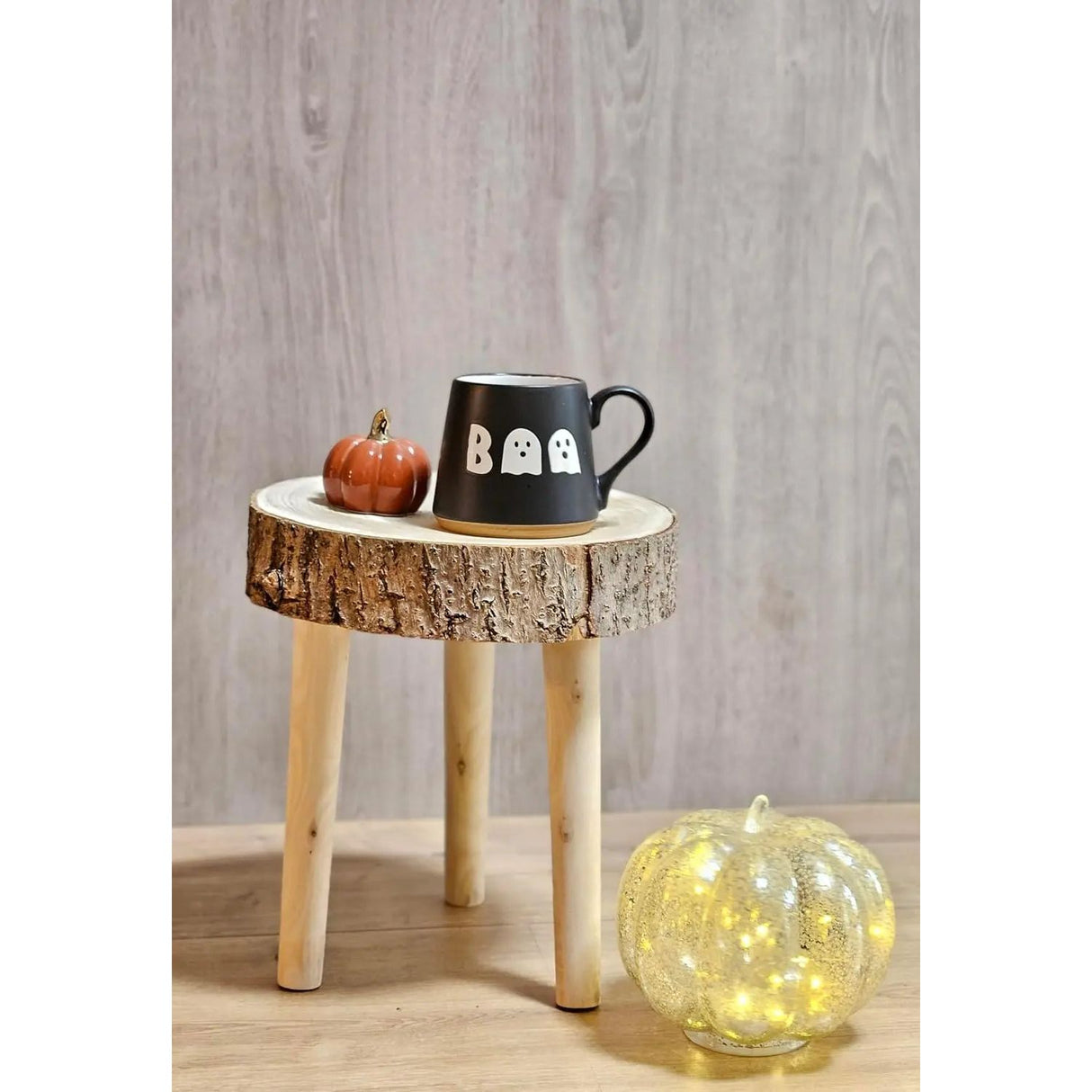 Side table table small coffee table stool plant stool tree slice wood