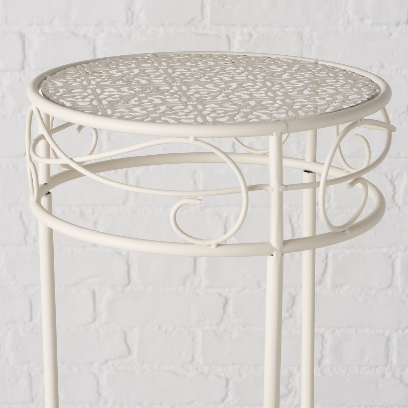 High side table white metal telephone table plant table flower stand table