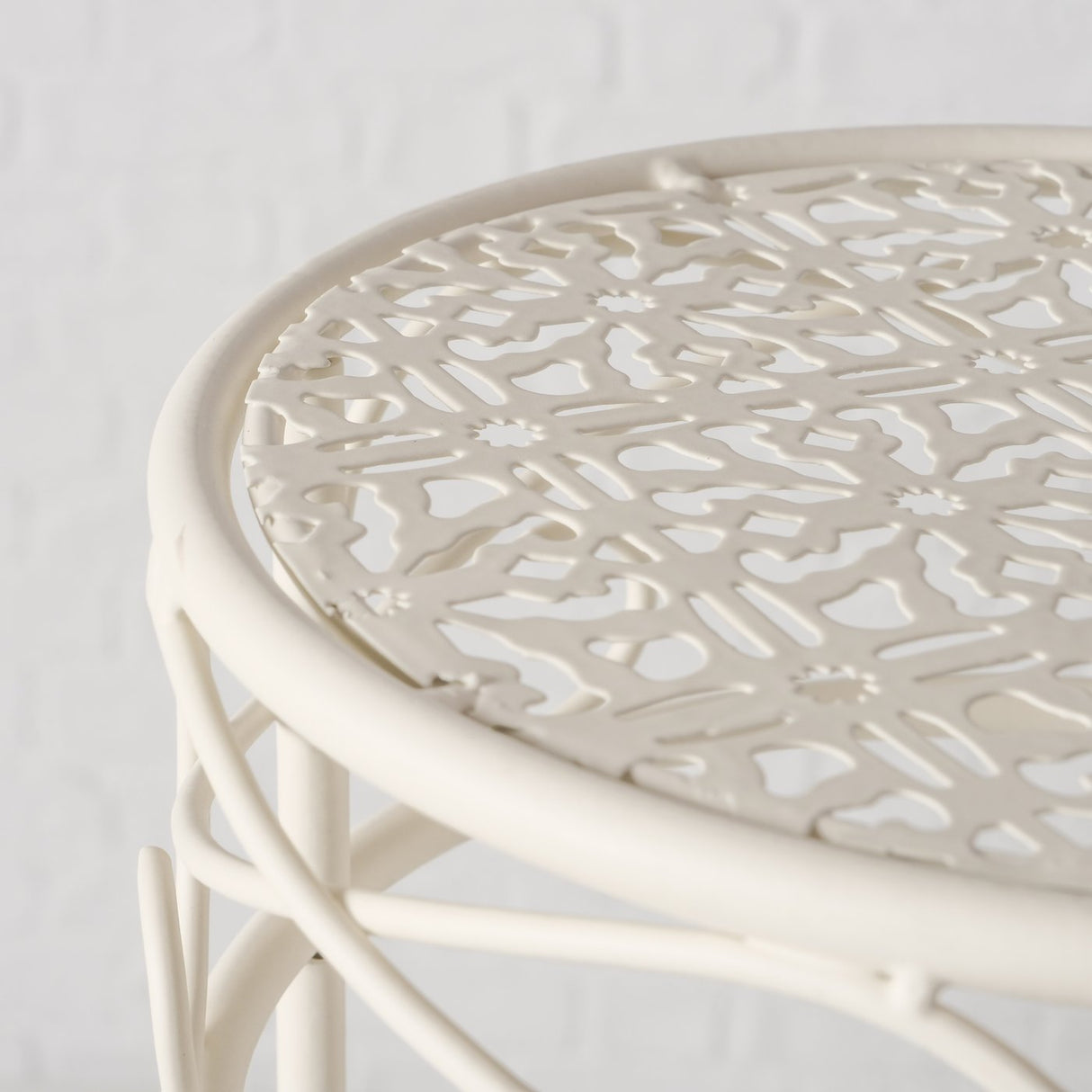 High side table white metal telephone table plant table flower stand table