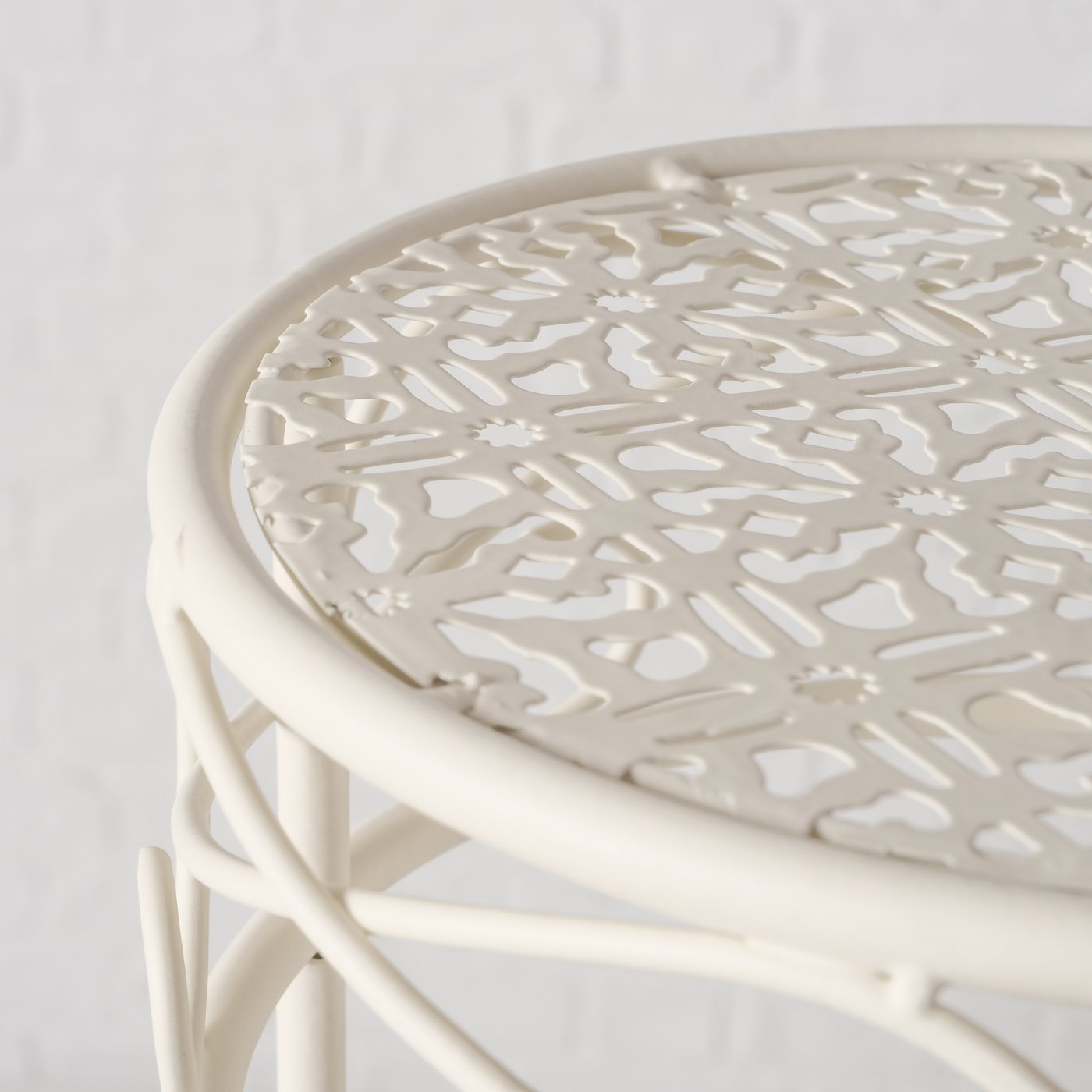 High side table white metal telephone table plant table flower stand table