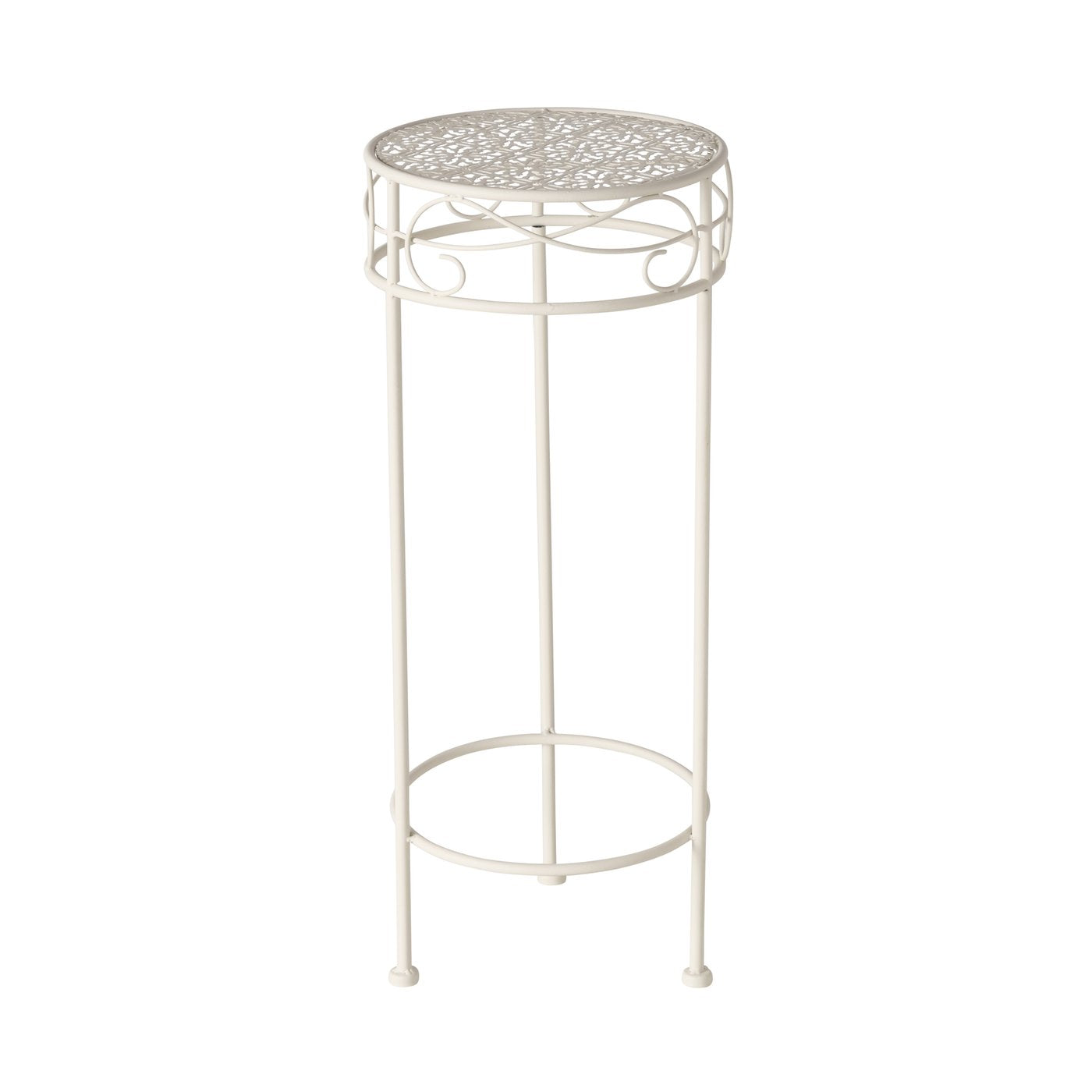 High side table white metal telephone table plant table flower stand table