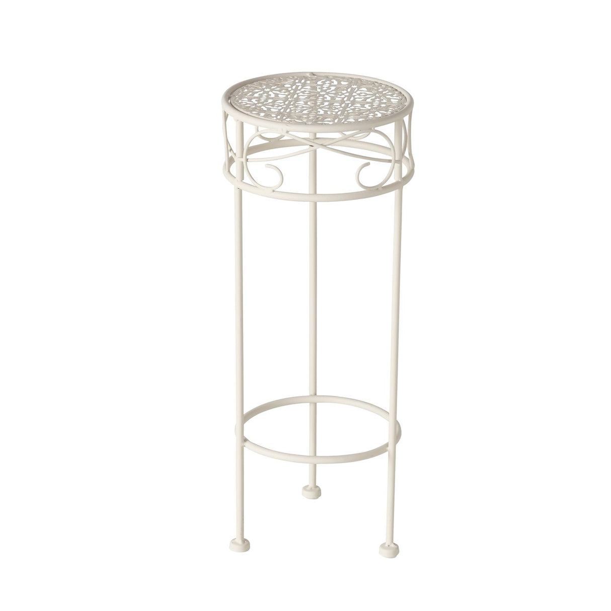 High side table white metal telephone table plant table flower stand table