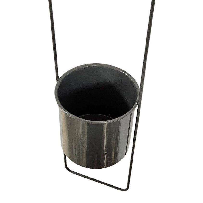 Hanging flower basket, flower pot, hanging planter, hanging pot, plant pot, metal GREY