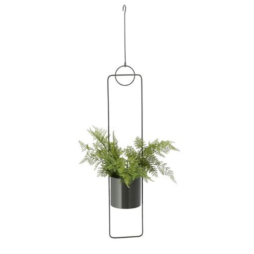 Hanging flower basket, flower pot, hanging planter, hanging pot, plant pot, metal GREY