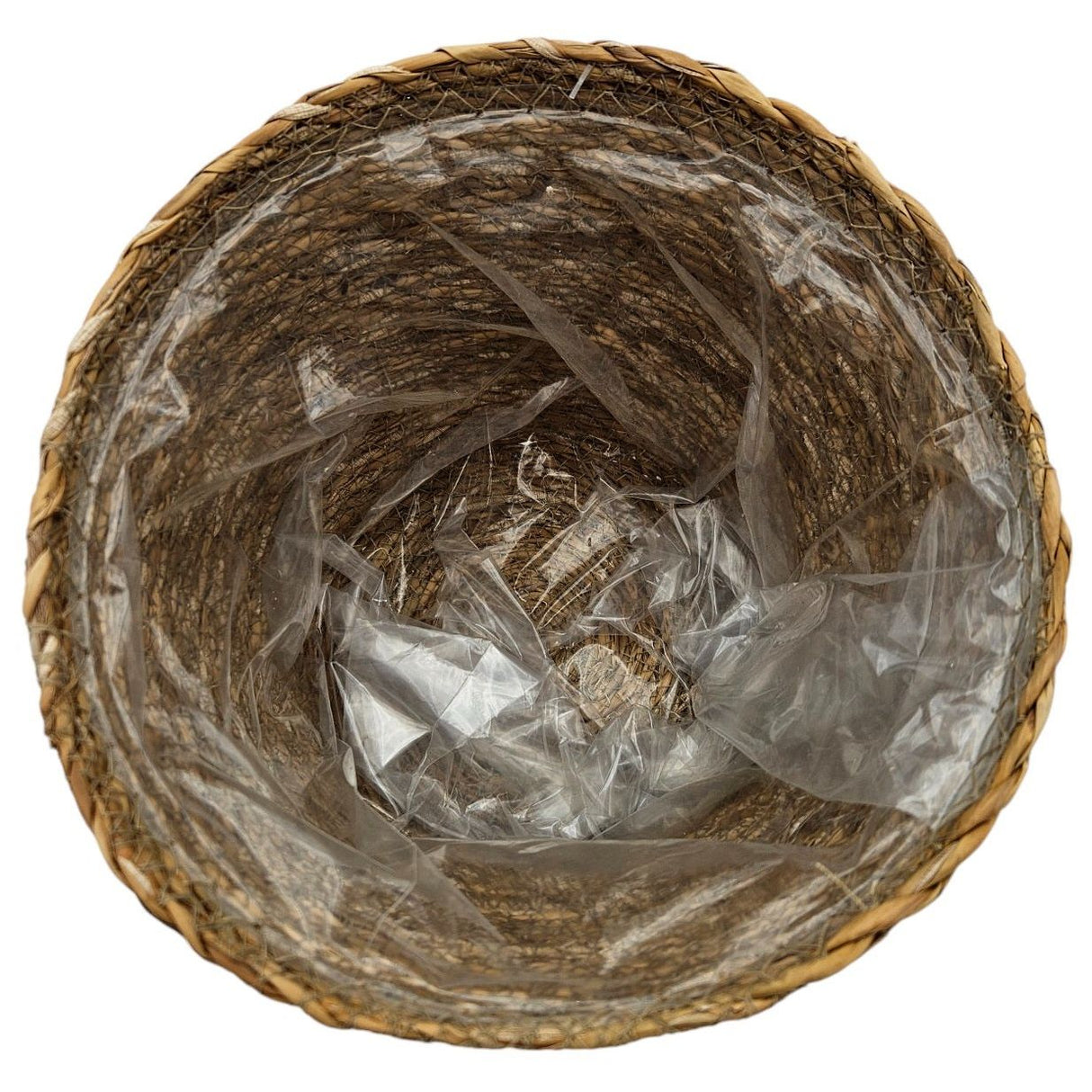 Flowerpot plant pot plant basket basket planter seagrass brown round medium Ø 23 cm