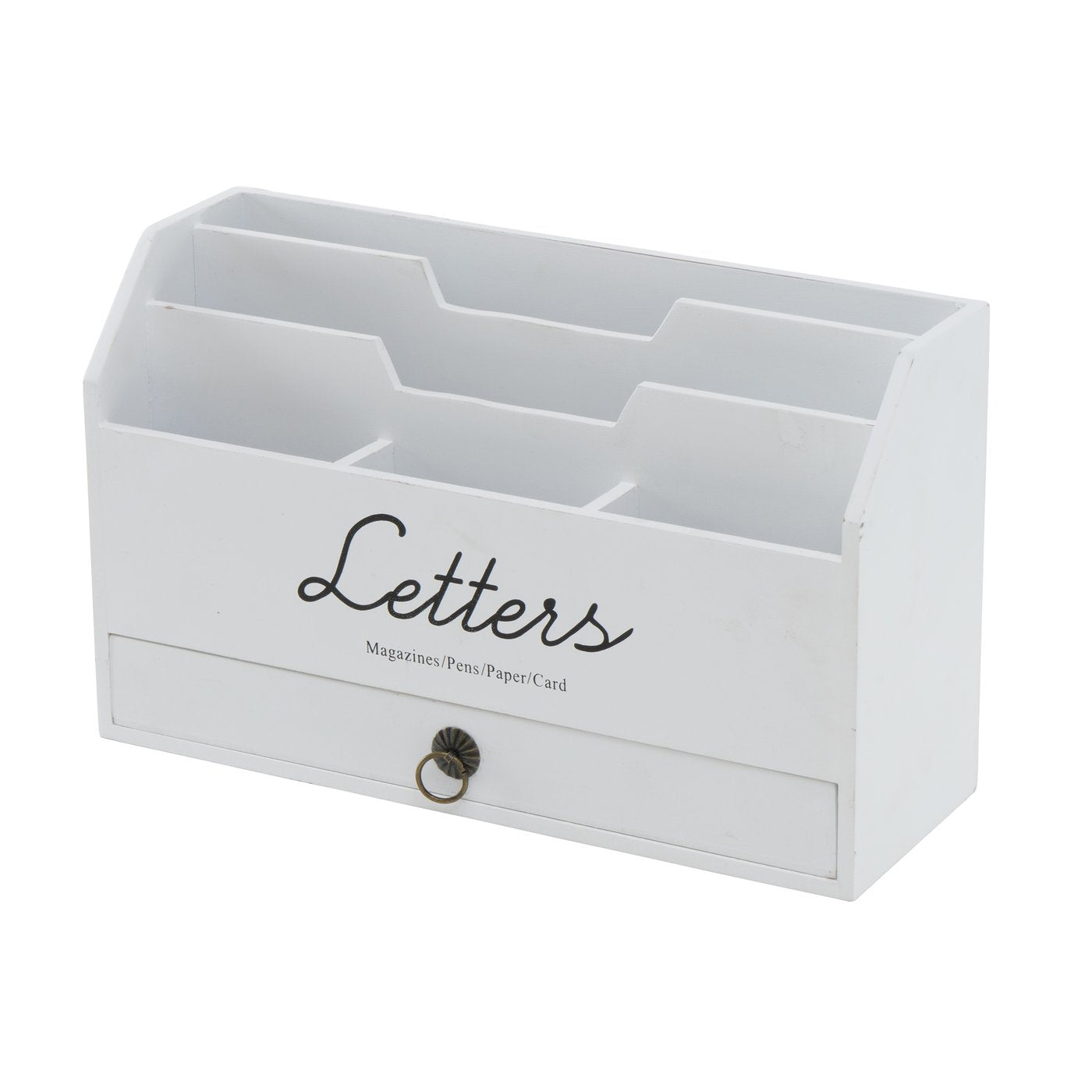 Letter stand organizer LETTI document holder desk mail holder white wood