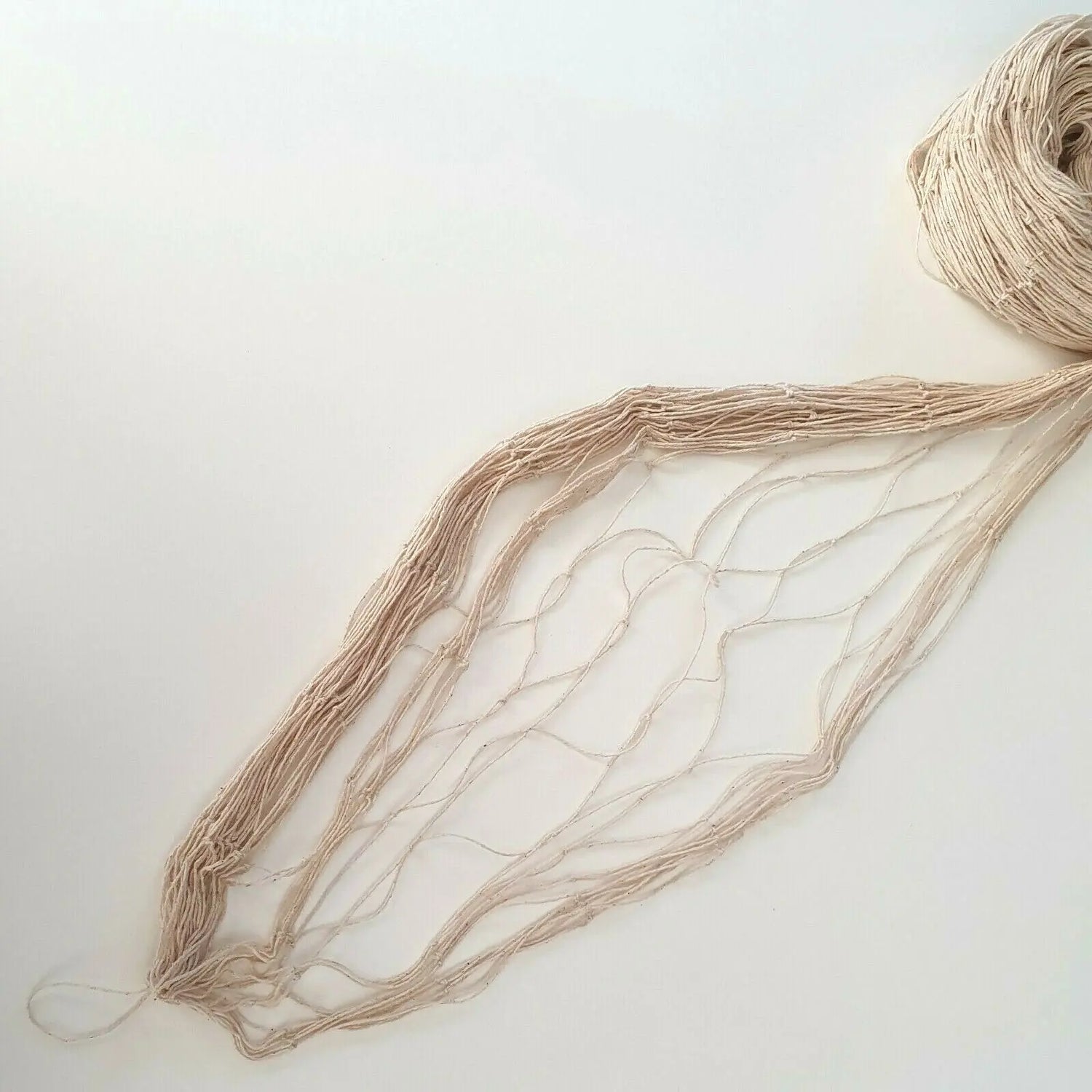 Decorative net fishing net maritime white natural cotton decorative net 200x400 cm