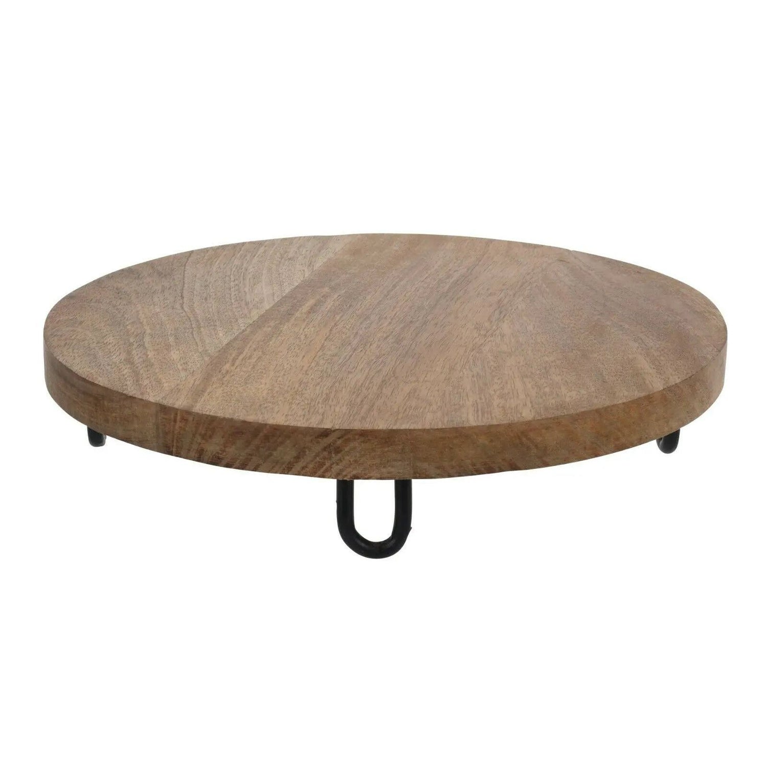 Decorative board wood mango wood wooden board board bowl mango plate with feet Ø 30 cm