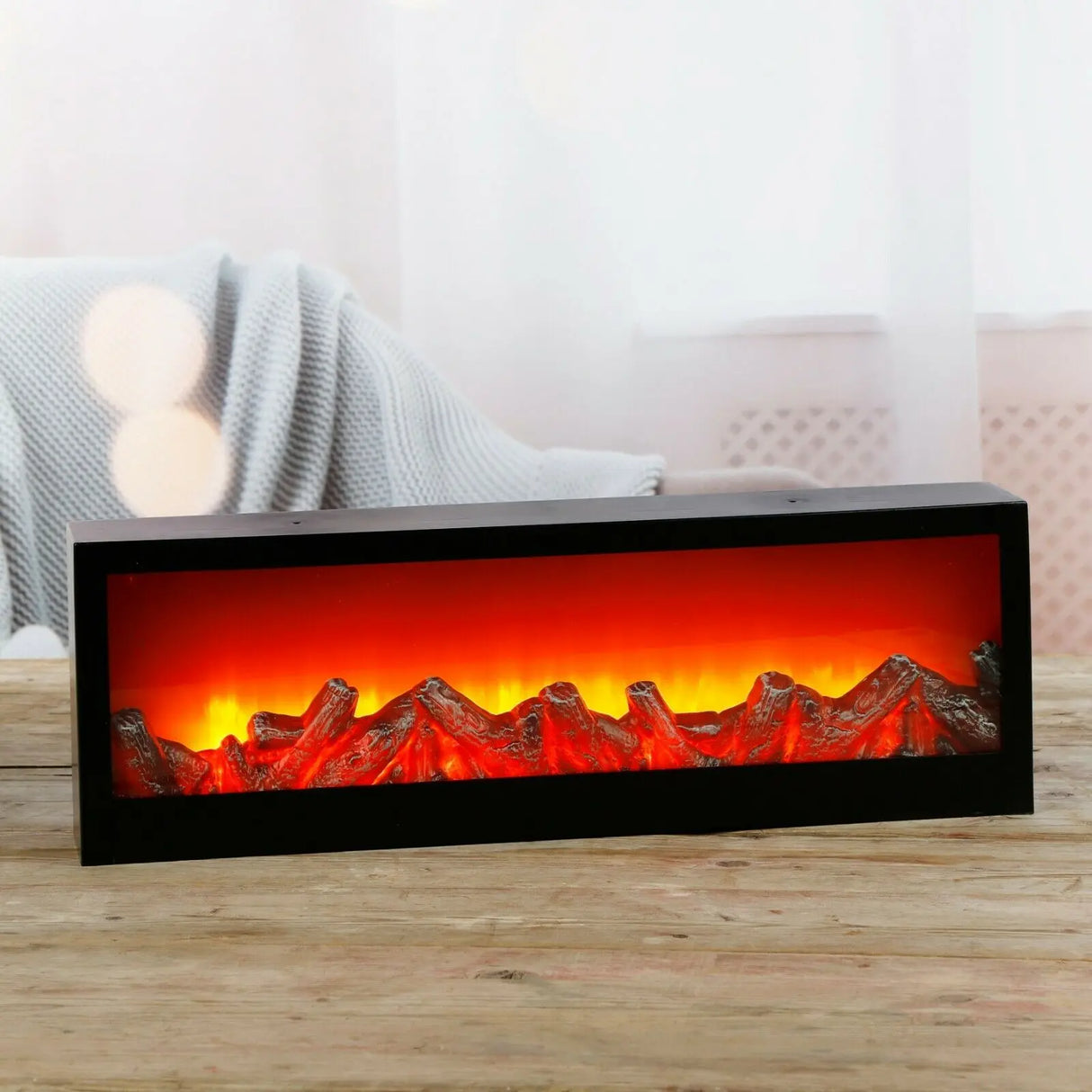 Decorative fireplace LED fireplace fire electric fireplace 60x20 cm
