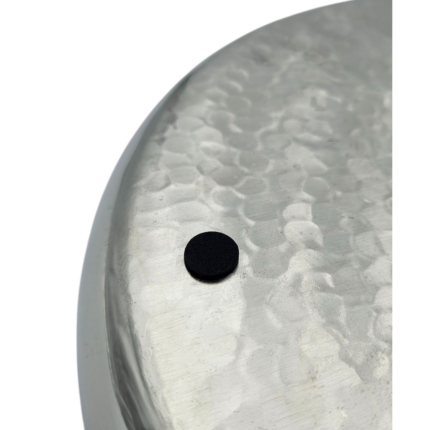 Plate silver metal plate decorative bowl hammered candle plate round 37 cm