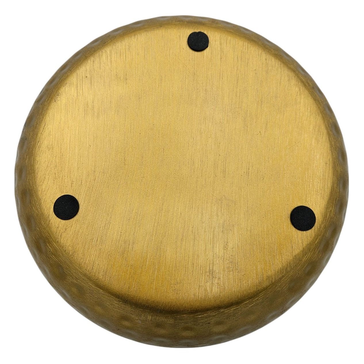 Metal decorative bowl, round metal bowl, hammered, gold, 24 cm