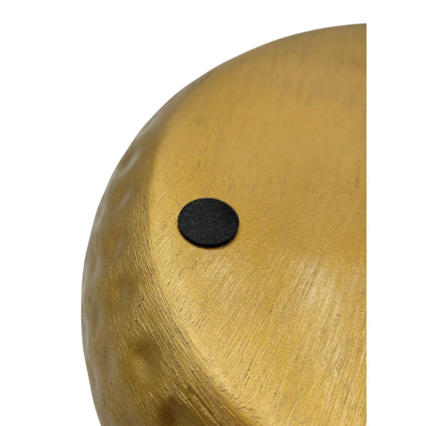 Metal decorative bowl, round metal bowl, hammered, gold, 24 cm