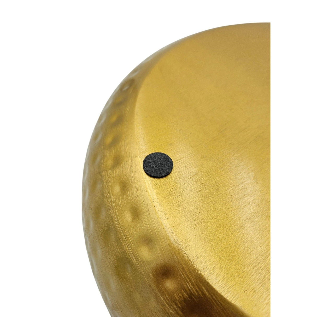 Metal decorative bowl, metal bowl, round, hammered, gold, 35 cm