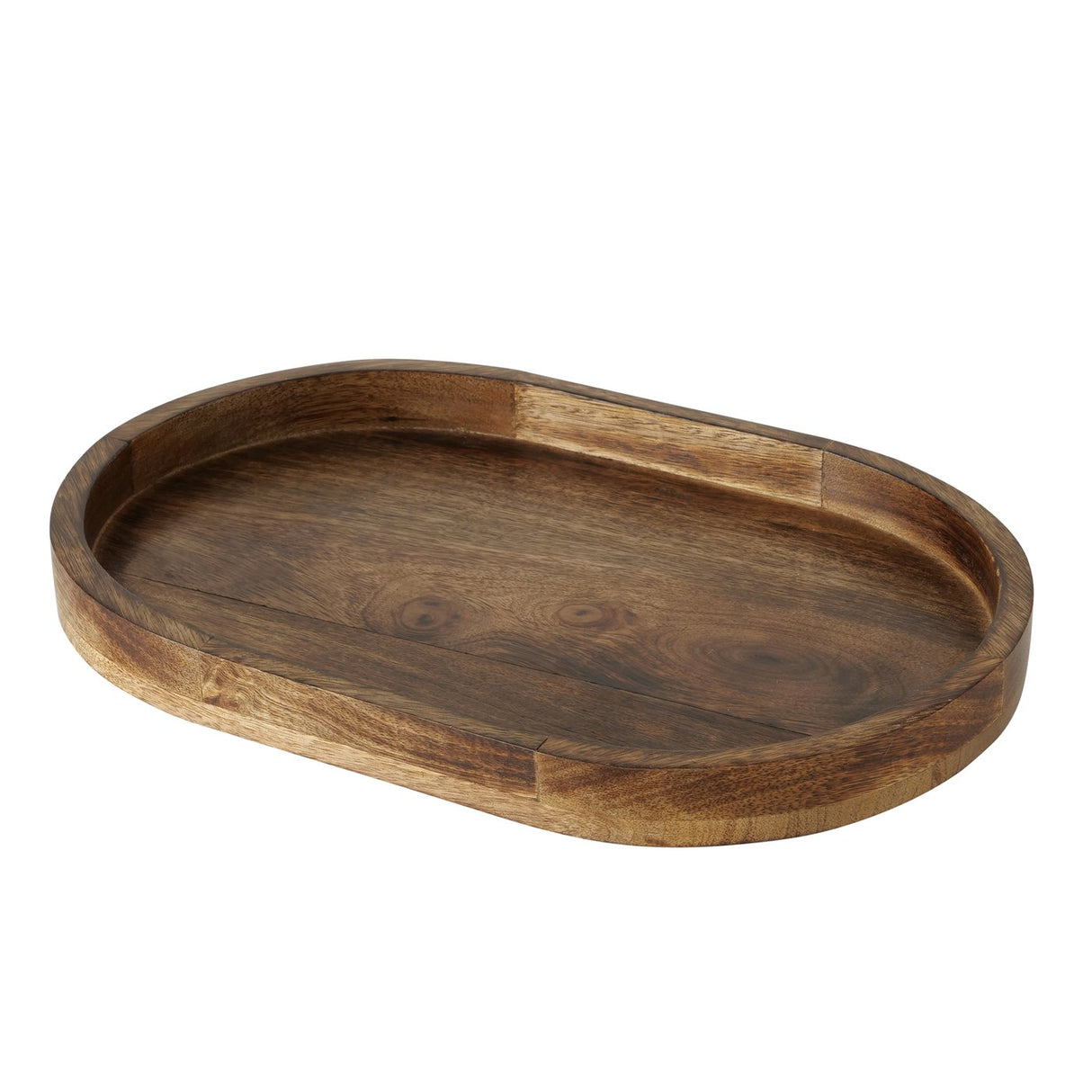 Decorative tray Denver mango wood serving tray candle bowl fruit bowl wood oval