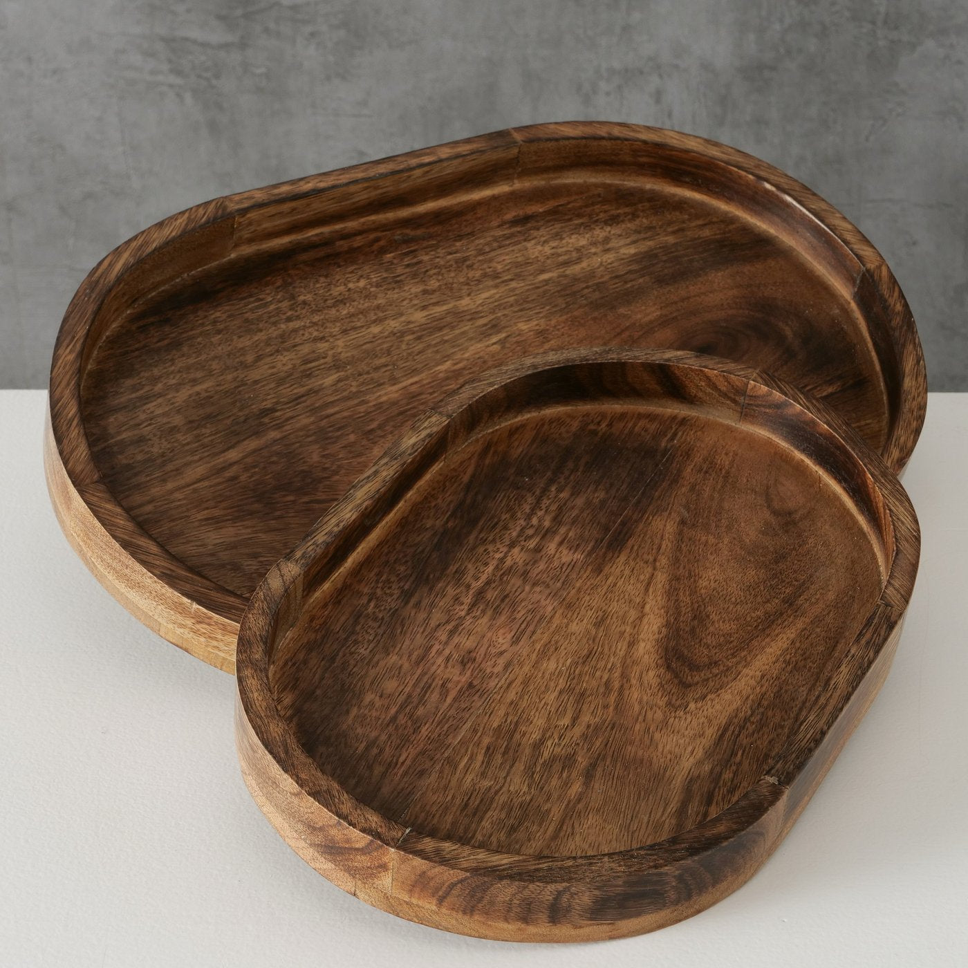 Decorative tray Denver mango wood serving tray candle bowl fruit bowl wood oval