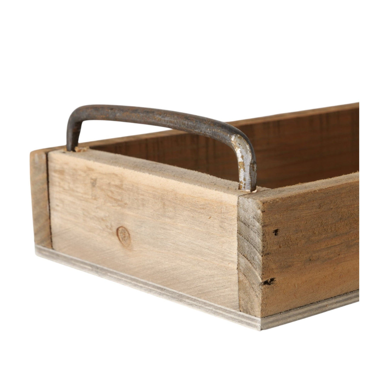 Decorative tray serving tray wooden tray brown 38 cm wood metal handle decorative set of 2